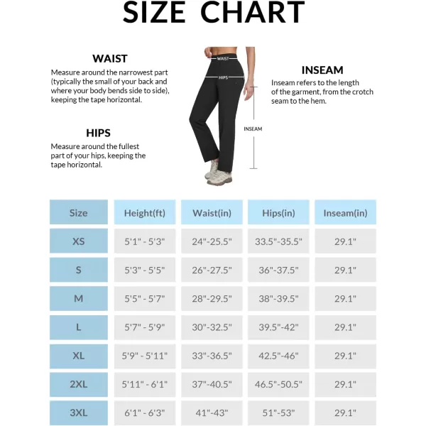 imageBALEAF Womens Hiking Water Resistant Pants UPF Roll Up Convertible Capri Pant Quick Dry Zipper Pockets Travel FishingBlack