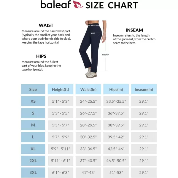 imageBALEAF Womens Hiking Water Resistant Pants UPF Roll Up Convertible Capri Pant Quick Dry Zipper Pockets Travel FishingNavy Blue