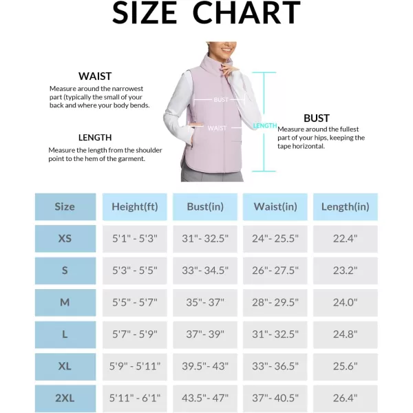 imageBALEAF Womens Lightweight Puffer Vest Running Sleeveless Jacket Fall Winter Warm Vests Stand CollarLight Purple