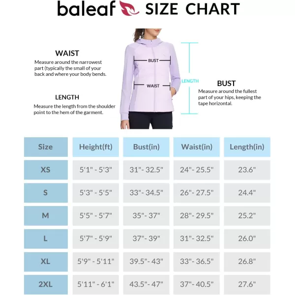 imageBALEAF Womens Running Winter Jacket with Hood Warm Lightweight Insulated Hybrid Jackets Puffer Zip Pockets Hiking SkiingDark Lavender