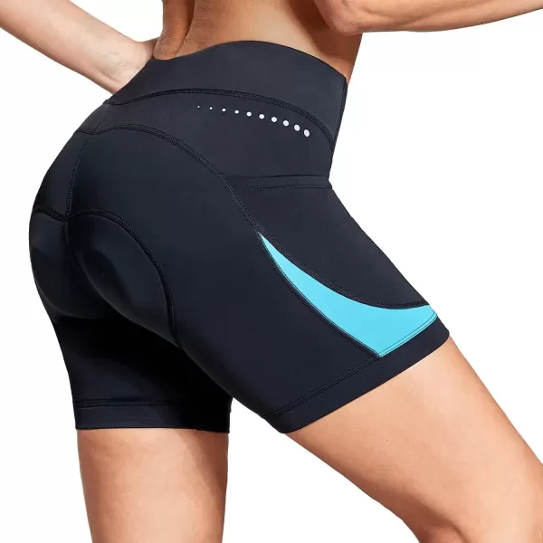 imageBALEAF 4D Padded Bike Shorts Women Cycling Underwear Gel Padding PocketsBlue