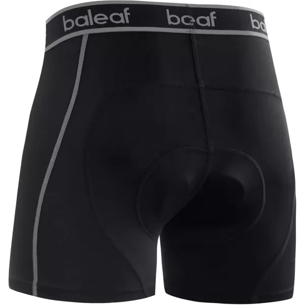 imageBALEAF Mens 4D Padded Bike Shorts Cycling Underwear with Padding Road Biking MTB Liner Shorts Bicycle GearClassicblackGray47