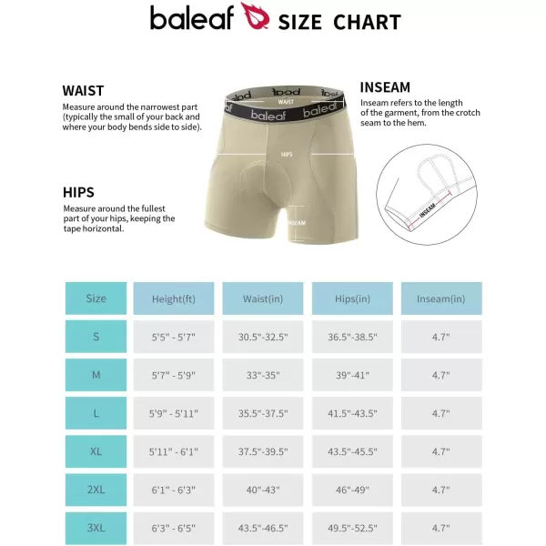 imageBALEAF Mens 4D Padded Bike Shorts Cycling Underwear with Padding Road Biking MTB Liner Shorts Bicycle GearClassicgrayish Green47