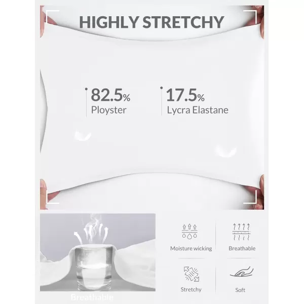 imageBALEAF Womens Short Sleeve Workout Tops Slim Fit Athletic Running Shirts Quick Dry Yoga Gym SportsStar White