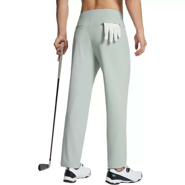 imageBALEAF Mens Golf Pants Stretch Relaxed Fit 30quot Sweatpants with Zipper Pockets Work Casual AthleticDlight Gray