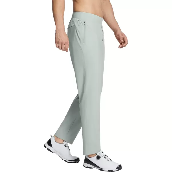 imageBALEAF Mens Golf Pants Stretch Relaxed Fit 30quot Sweatpants with Zipper Pockets Work Casual AthleticDlight Gray