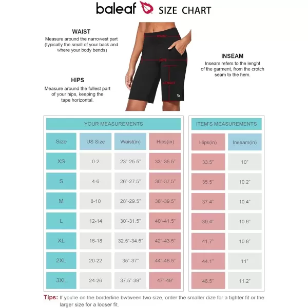 imageBALEAF Womens Bermuda Long Shorts Athletic High Waisted Shorts 10quot Casual Summer Running Quick Dry Knee LengthBlack