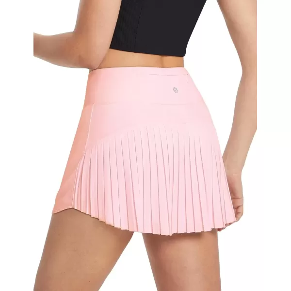 imageBALEAF Womens Pleated Tennis Skirt Golf Skorts for Woman High Waisted Lightweight Athletic Shorts PocketsPink