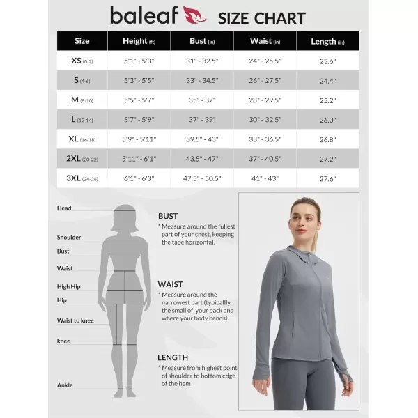 imageBALEAF Womens Sun Protection Jacket Hoodie Clothing Lightweight Long Sleeve Sun Cover Up ShirtHeather Light Gray