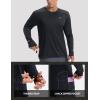 imageBALEAF Mens Mountain Bike Shirts Long Sleeve Cycling Jersey Zipper Pocket UPF 50 Workout Athletic RunningBlack