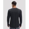 imageBALEAF Mens Mountain Bike Shirts Long Sleeve Cycling Jersey Zipper Pocket UPF 50 Workout Athletic RunningBlack