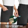 imageBALEAF Womens Golf Shorts Stretch 45quot Quick Dry Mesh Breathable Hiking Spandex Active with Pockets AthleticBlack
