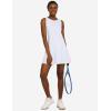 imageBALEAF Womens Tennis Golf Dress Sleeveless with Inner Shorts 4 Pockets for Exercise WorkoutCrewneckwhite