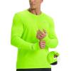 imageBALEAF Mens Mountain Bike Shirts Long Sleeve Cycling Jersey Zipper Pocket UPF 50 Workout Athletic RunningFluorescent Green