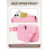 imageBALEAF Belt Bag for Women Fanny Pack Crossbody Adjustable Strap Everywhere Waist Packs Workout Running 2L GreyPink 2L