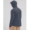 imageBALEAF Mens Rain Jacket Waterproof Breathable Raincoat with Hood for Outdoor Hiking Traveling Cycling WindbreakerGray