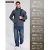 imageBALEAF Mens Rain Jacket Waterproof Breathable Raincoat with Hood for Outdoor Hiking Traveling Cycling WindbreakerGray