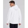 imageBALEAF Mens Rain Jacket Waterproof Breathable Raincoat with Hood for Outdoor Hiking Traveling Cycling WindbreakerWhite