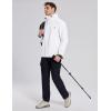 imageBALEAF Mens Rain Jacket Waterproof Breathable Raincoat with Hood for Outdoor Hiking Traveling Cycling WindbreakerWhite