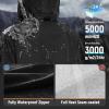 imageBALEAF Womens Long Rain Jacket Packable Hood lightweight Waterproof Cycling Raincoat WindbreakerBlack