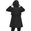 imageBALEAF Womens Long Rain Jacket Packable Hood lightweight Waterproof Cycling Raincoat WindbreakerBlack