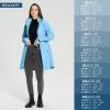 imageBALEAF Womens Long Rain Jacket Packable Hood lightweight Waterproof Cycling Raincoat WindbreakerSky Blue