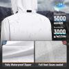 imageBALEAF Womens Long Rain Jacket Packable Hood lightweight Waterproof Cycling Raincoat WindbreakerWhite