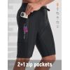 imageBALEAF Bike Shorts for Men 4D Padded Cycling Shorts Padding Road Riding Biking Bicycle Gear Zipper Pockets UPF 50Black