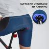 imageBALEAF Mens Cycling Shorts 4D Padded Mountain Biking Shorts with Pockets Bike Road Bicycle Riding Chamois UPF50BlueBlack