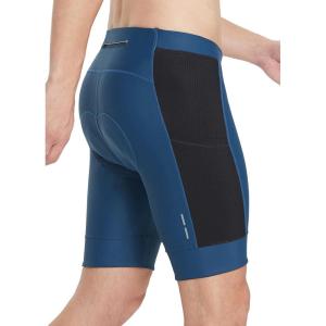 imageBALEAF Mens Cycling Shorts 4D Padded Mountain Biking Shorts with Pockets Bike Road Bicycle Riding Chamois UPF50BlueBlack