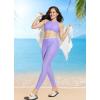 imageBALEAF Womens 28quot High Waisted Swim Pants Swimming Leggings Sun Protection Modest Swimsuits UPF50 with PocketsPurple