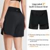 imageBALEAF Womens 5quot Swim Shorts High Waisted Board Shorts Quick Dry Swimming Bottoms Trunks UPF 50 Beach Shorts with LinerBlack