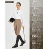 imageBALEAF Womens Winter Riding Pants Full Seat Breeches Fleece Horse Equestrian Tights Horseback Leggings PocketsBrownb