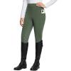 imageBALEAF Womens Winter Riding Pants Full Seat Breeches Fleece Horse Equestrian Tights Horseback Leggings PocketsGreenb