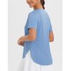 imageBALEAF Womens Short Sleeve Shirts Sun Shirt UPF50 Lightweight TShirts Workout Tops UV SPF Crew Neck Quick DryHeather Blue
