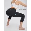 imageBALEAF Womens Capri Leggings with Pockets High Waisted Workout Yoga Running Gym Pants for Casual SummerBlack