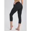 imageBALEAF Womens Capri Leggings with Pockets High Waisted Workout Yoga Running Gym Pants for Casual SummerBlack