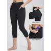 imageBALEAF Womens Capri Leggings with Pockets High Waisted Workout Yoga Running Gym Pants for Casual SummerBlack