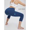imageBALEAF Womens Capri Leggings with Pockets High Waisted Workout Yoga Running Gym Pants for Casual SummerBlue