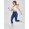 imageBALEAF Womens Capri Leggings with Pockets High Waisted Workout Yoga Running Gym Pants for Casual SummerBlue