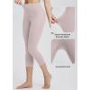 imageBALEAF Womens Capri Leggings with Pockets High Waisted Workout Yoga Running Gym Pants for Casual SummerLight Purple