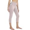 imageBALEAF Womens Capri Leggings with Pockets High Waisted Workout Yoga Running Gym Pants for Casual SummerLight Purple
