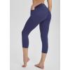 imageBALEAF Womens Capri Leggings with Pockets High Waisted Workout Yoga Running Gym Pants for Casual SummerNavy Blue