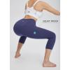 imageBALEAF Womens Capri Leggings with Pockets High Waisted Workout Yoga Running Gym Pants for Casual SummerNavy Blue