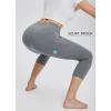 imageBALEAF Womens Capri Leggings with Pockets High Waisted Workout Yoga Running Gym Pants for Casual SummerSmoked Pearllycra