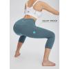 imageBALEAF Womens Capri Leggings with Pockets High Waisted Workout Yoga Running Gym Pants for Casual SummerSteel Blue