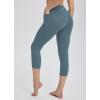imageBALEAF Womens Capri Leggings with Pockets High Waisted Workout Yoga Running Gym Pants for Casual SummerSteel Blue