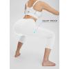 imageBALEAF Womens Capri Leggings with Pockets High Waisted Workout Yoga Running Gym Pants for Casual SummerWhite