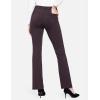 imageBALEAF Womens Dress Pants 29quot31quot Yoga Work Pants Straight LegBootcut Pull On Slacks Business Casual Office PocketsChocolate Brown