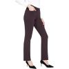 imageBALEAF Womens Dress Pants 29quot31quot Yoga Work Pants Straight LegBootcut Pull On Slacks Business Casual Office PocketsChocolate Brown